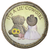 It's a Lil' Cowgirl Baby Shower Chocolate Covered Oreo (Front)