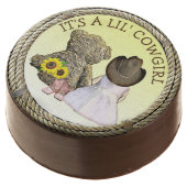 It's a Lil' Cowgirl Baby Shower    Chocolate Covered Oreo (Angled)