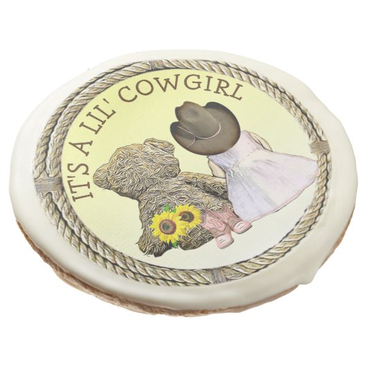It's a Lil' Cowgirl Baby Shower    Sugar Cookie (Angled)