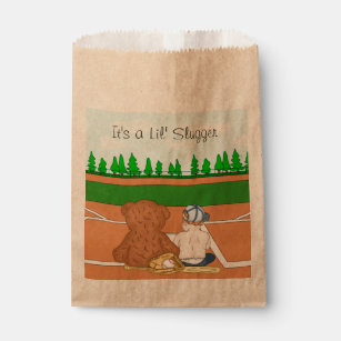 It's a Lil' Slugger   Baseball Themed Baby Shower  Favor Bag