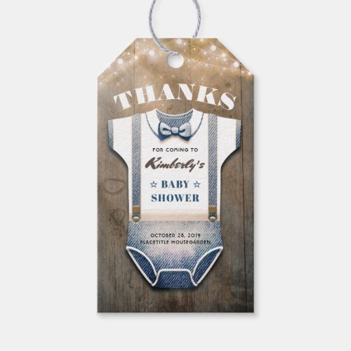 Its A Little Man Baby Shower Thank You Gift Tags