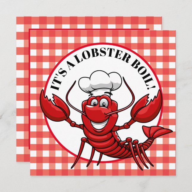 It's a lobster boil party invitation (Front/Back)