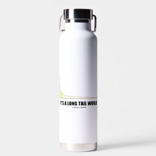 Its A Long Tail World Power Law Graph Humor Water Bottle