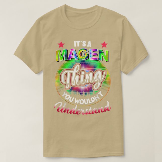 It's A Magen Thing - Nostalgia Tie Dye 60s 70s Mag T-Shirt (Design Front)