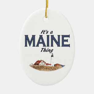 It's a Maine Thing - Lighthouse Ceramic Ornament