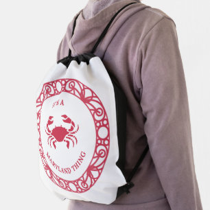 It's A Maryland Thing Chesapeake Bay Crabs Drawstring Bag
