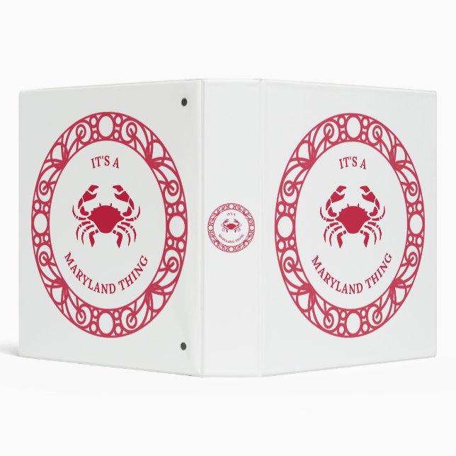 IT'S A MARYLAND THING (CRABS)  3 RING BINDER (Background)