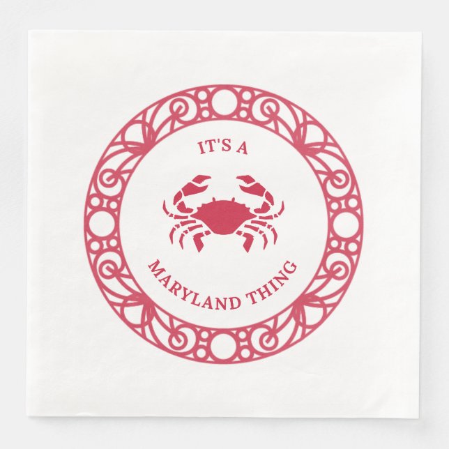 IT'S A MARYLAND THING (CRABS) PAPER DINNER NAPKINS (Front)