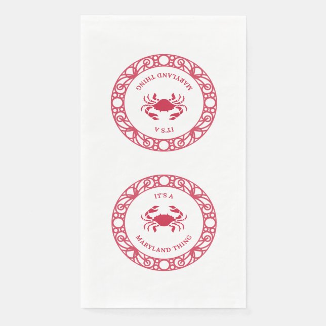IT'S A MARYLAND THING (CRABS)  PAPER GUEST TOWELS (Front)