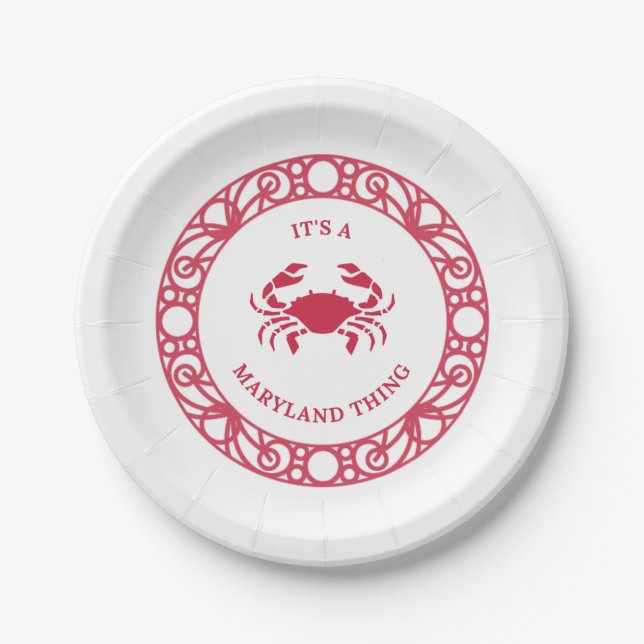 IT'S A MARYLAND THING (CRABS) PAPER PLATES (Front)