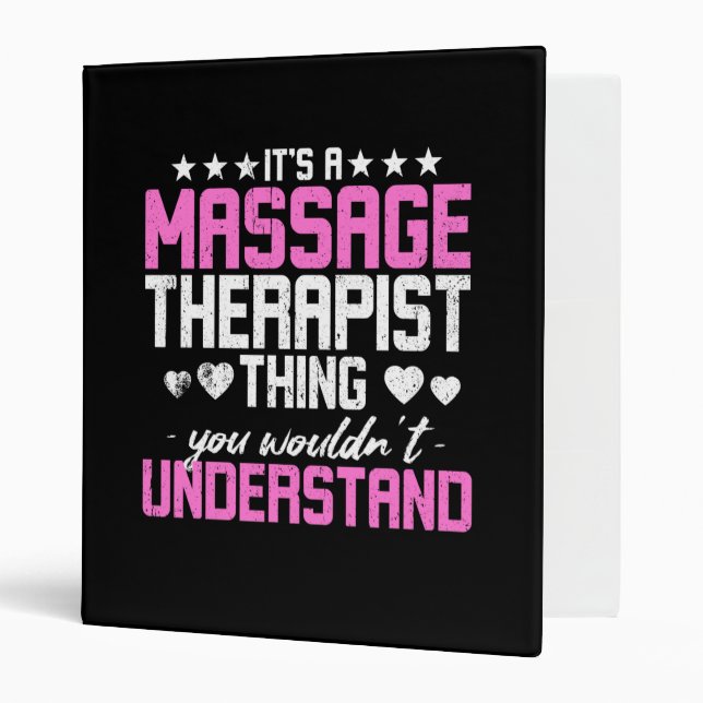 It's A Massage Therapist Thing 3 Ring Binder (Front/Inside)