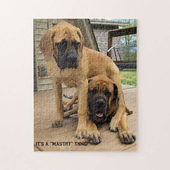 It's a "Mastiff" thing! English Mastiff dog puzzle (Vertical)