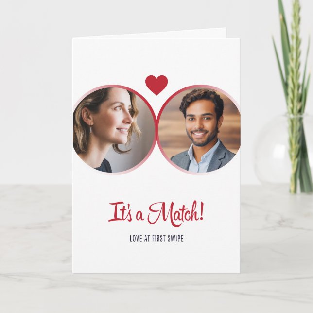 It's a Match - Customizable Valentines Day Card (Front)