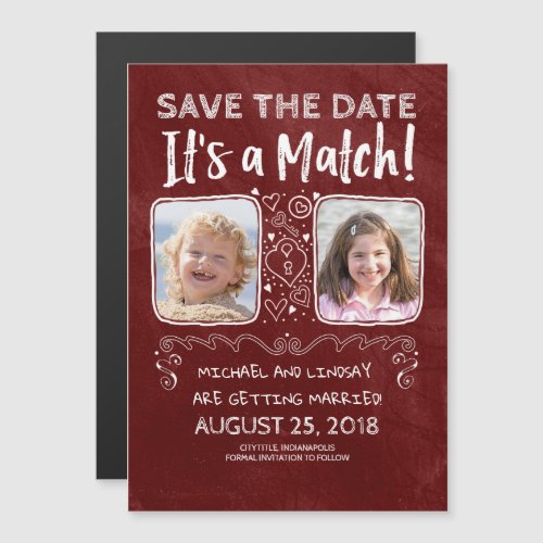 Its a Match _ Funny Save the Date Magnetic Invitation