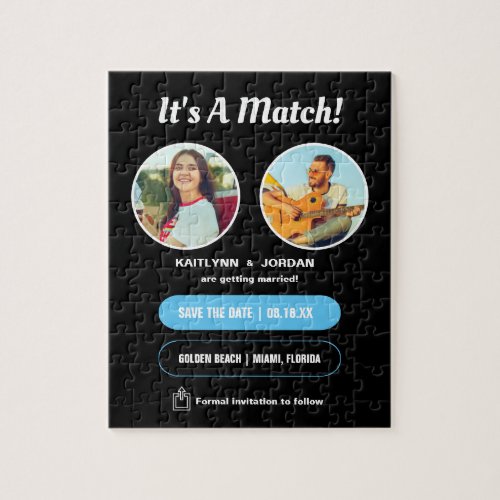 Its A Match  Photo Save the Date Puzzle