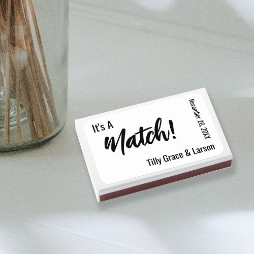 Its a Match Simple Modern Customizable BW Matchboxes