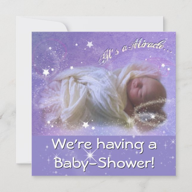 It's a Miracle Baby Shower Invitation (Front)