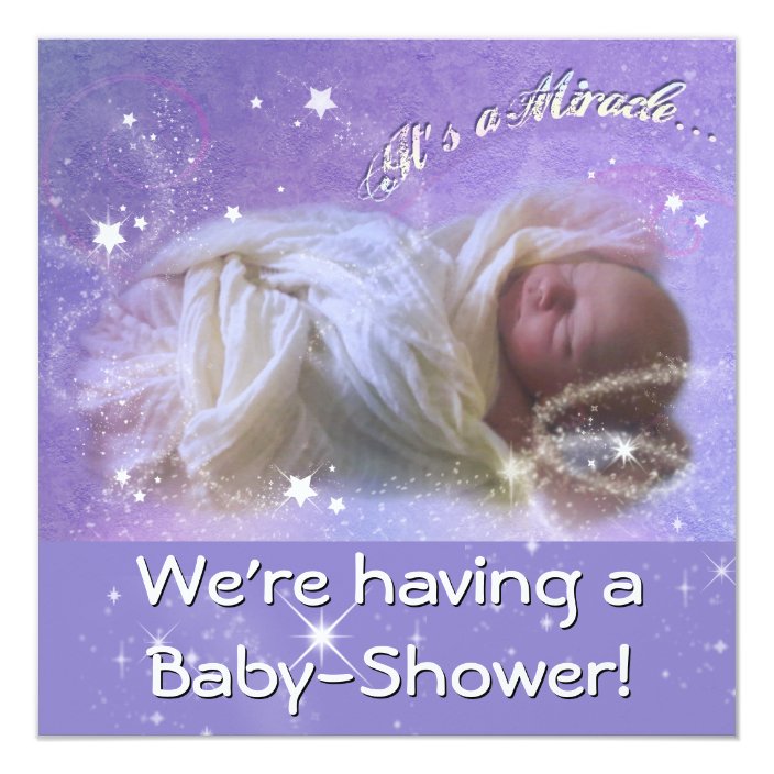 It's a Miracle Baby Shower Invitation | Zazzle.com