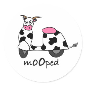 It's a Mooped! Classic Round Sticker