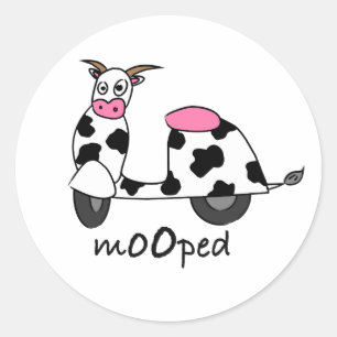 It's a Mooped! Classic Round Sticker