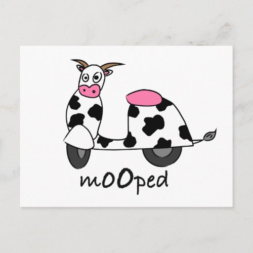 Its a Mooped Postcard