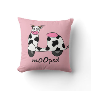 It's a Mooped! Throw Pillow