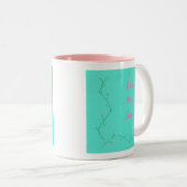 It's a New Day Pink Flower Buds Affirmation Two-Tone Coffee Mug (Front Right)