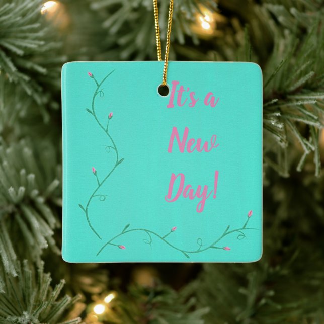 It's a New Day Pink Flower Buds Ornaments (Tree)