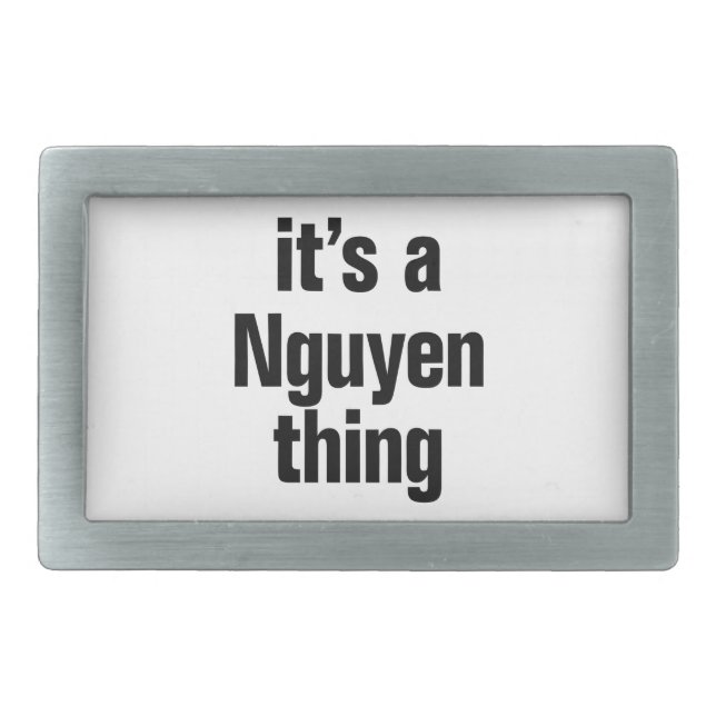 its a nguyen thing rectangular belt buckle (Front)