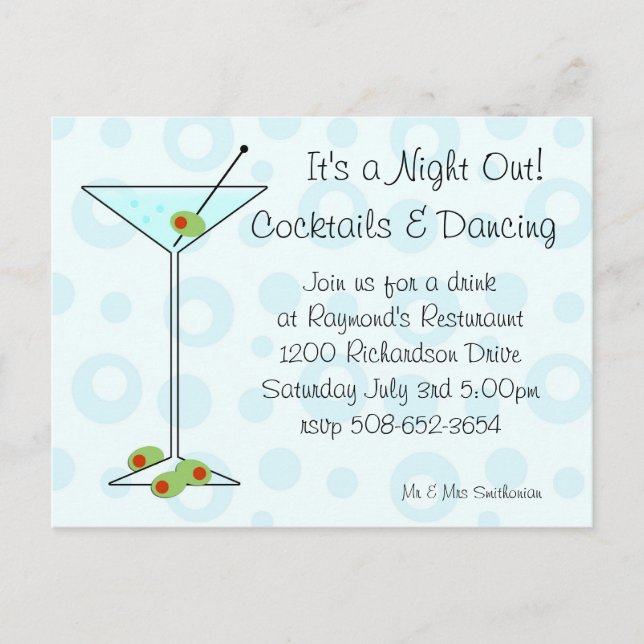 It's a Night Out invitation (Front)