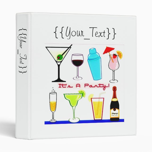 It's A Party 3 Ring Binder (Front/Spine)