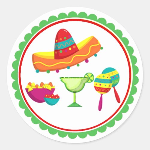 Its A Party Cinco de Mayo Classic Round Sticker