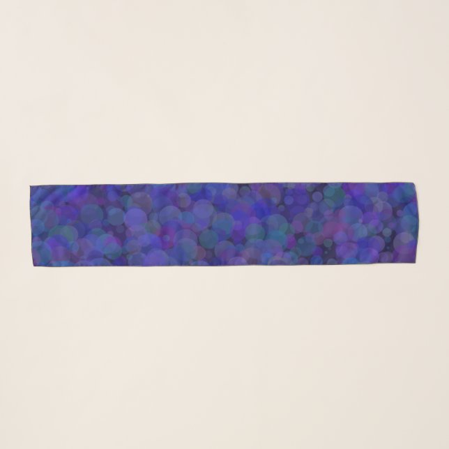 "It's a party" Dark Blue Square Long Chiffon Scarf (Front (Horizontal))