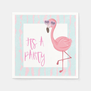"Its A Party" Flamingo Summer Napkins