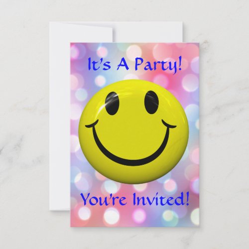 Its A Party Fun Colorful Invitation