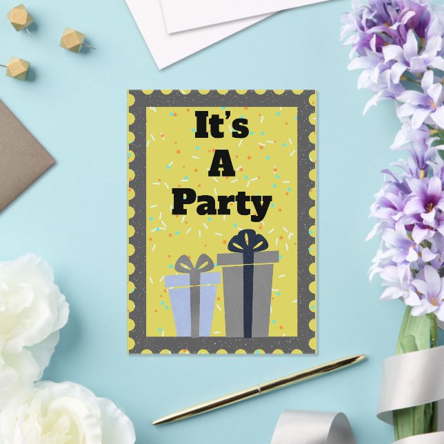 It's a Party Invite Acrylic Invitations (Insitu (Wedding))