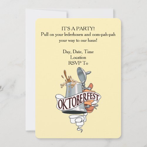 Its A Party Oktoberfest Party Invitations