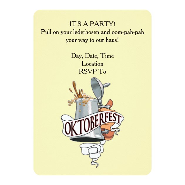 It's A Party! Oktoberfest Party Invitations