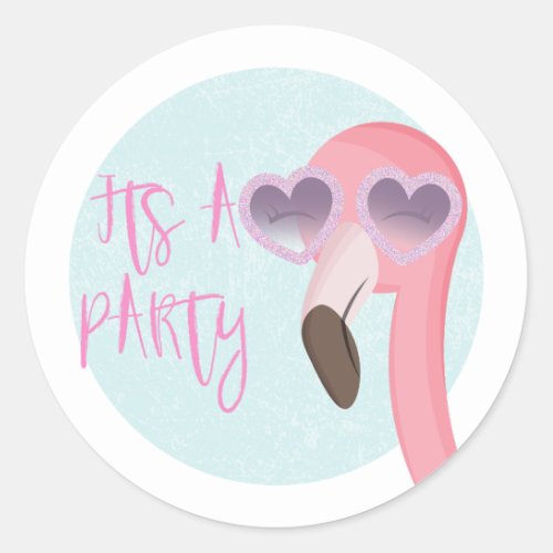 Its A Party  Tropical Flamingo Envelope Seal