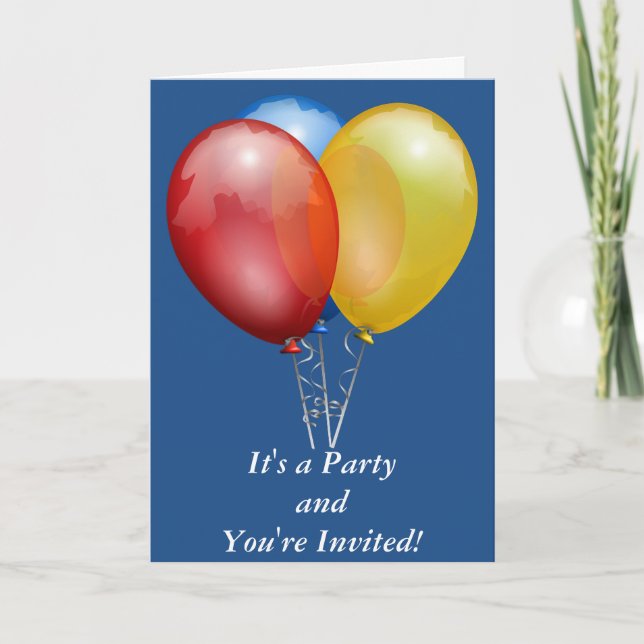 It's a Party You're Invited Personalized Card (Front)