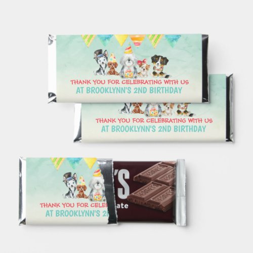Its a Pawty Puppy Party Happy Birthday Classic Ro Hershey Bar Favors