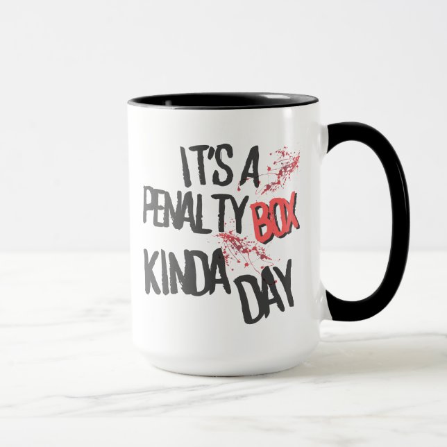 it's a penalty box kinda day CERAMIC ACCENT MUG  (Right)