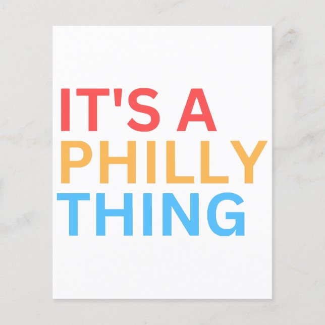 IT'S A PHILADELPHIA THING (Front)