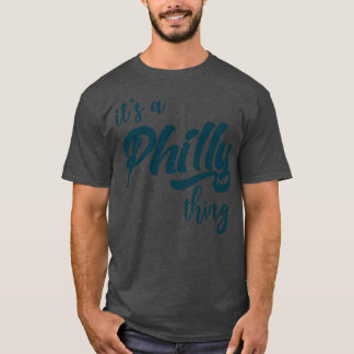 Its A Philly Typography Midnight Green T-Shirt