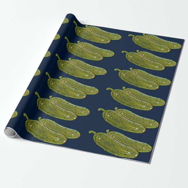 It's A Pickle Pattern! Wrapping Paper (Unrolled)