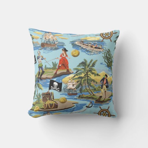 Its a Pirates Life Paint by Number Style Throw Pillow