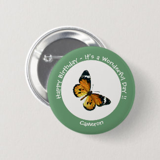 It's a Plain Tiger / African Queen Butterfly Party Button