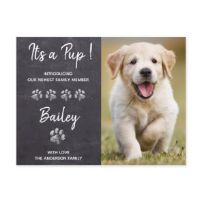 It's a Pup New Pet Puppy Dog Announcement Postcard
