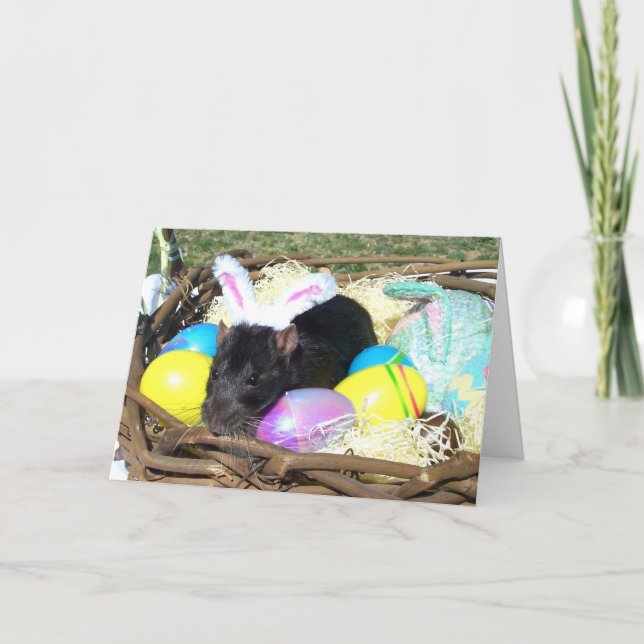 It's A Rat's World Easter card2 Holiday Card (Front)