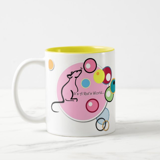 It's A Rat's World logo mug (Left)
